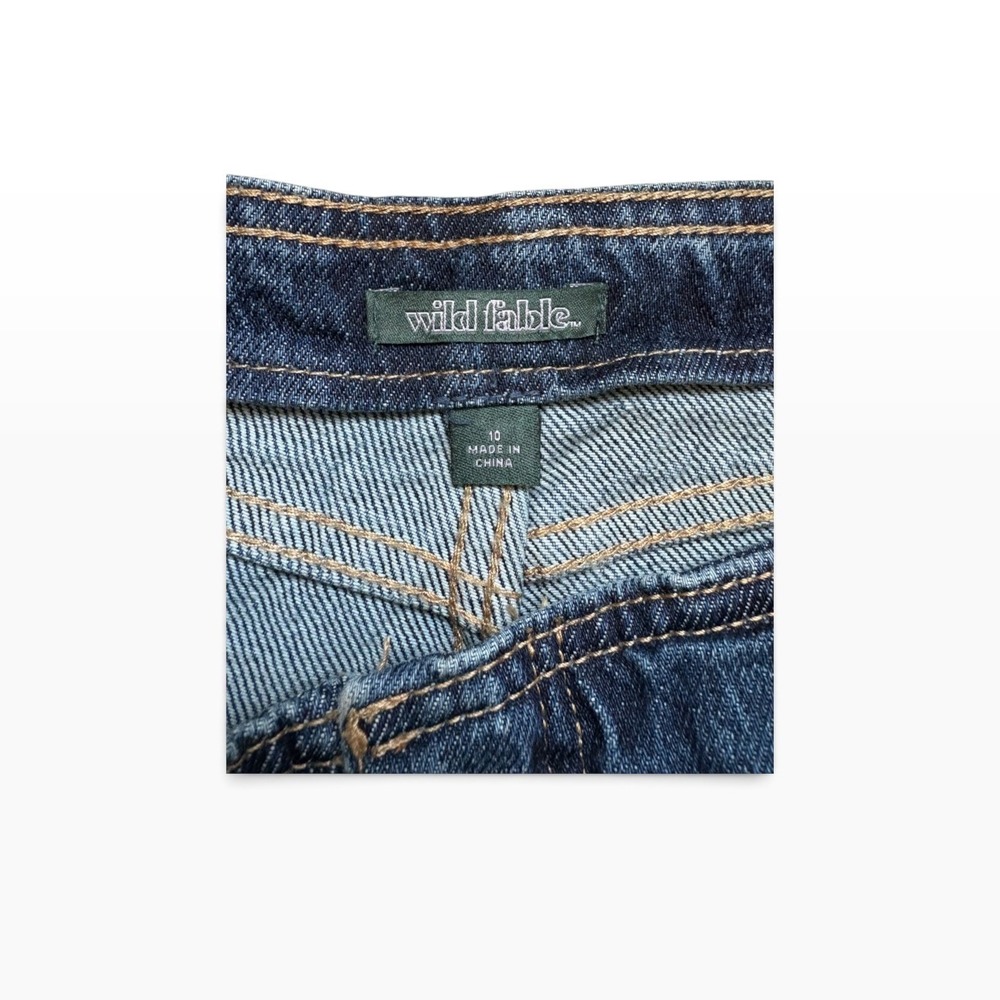 Wild Fable Ultra Wide Leg Jeans Mid Rise Denim Size 10 Medium Wash Button Fly - Picture 4 of 8